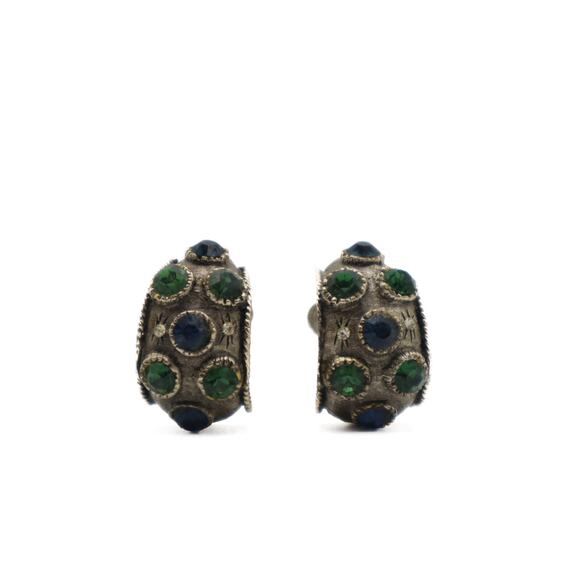 Vendome Vintage Gem Clip On Earrings - Picture 1 of 5